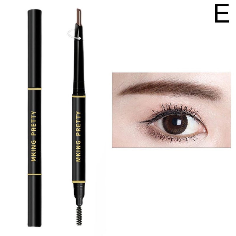 Double-ended automatic eyebrow pencil/powder, waterproof, sweatproof, long-lasting, smudge-proof, suitable for beginners, eyebrow brush, cosmetics, color enhancement, three-dimensional effect.